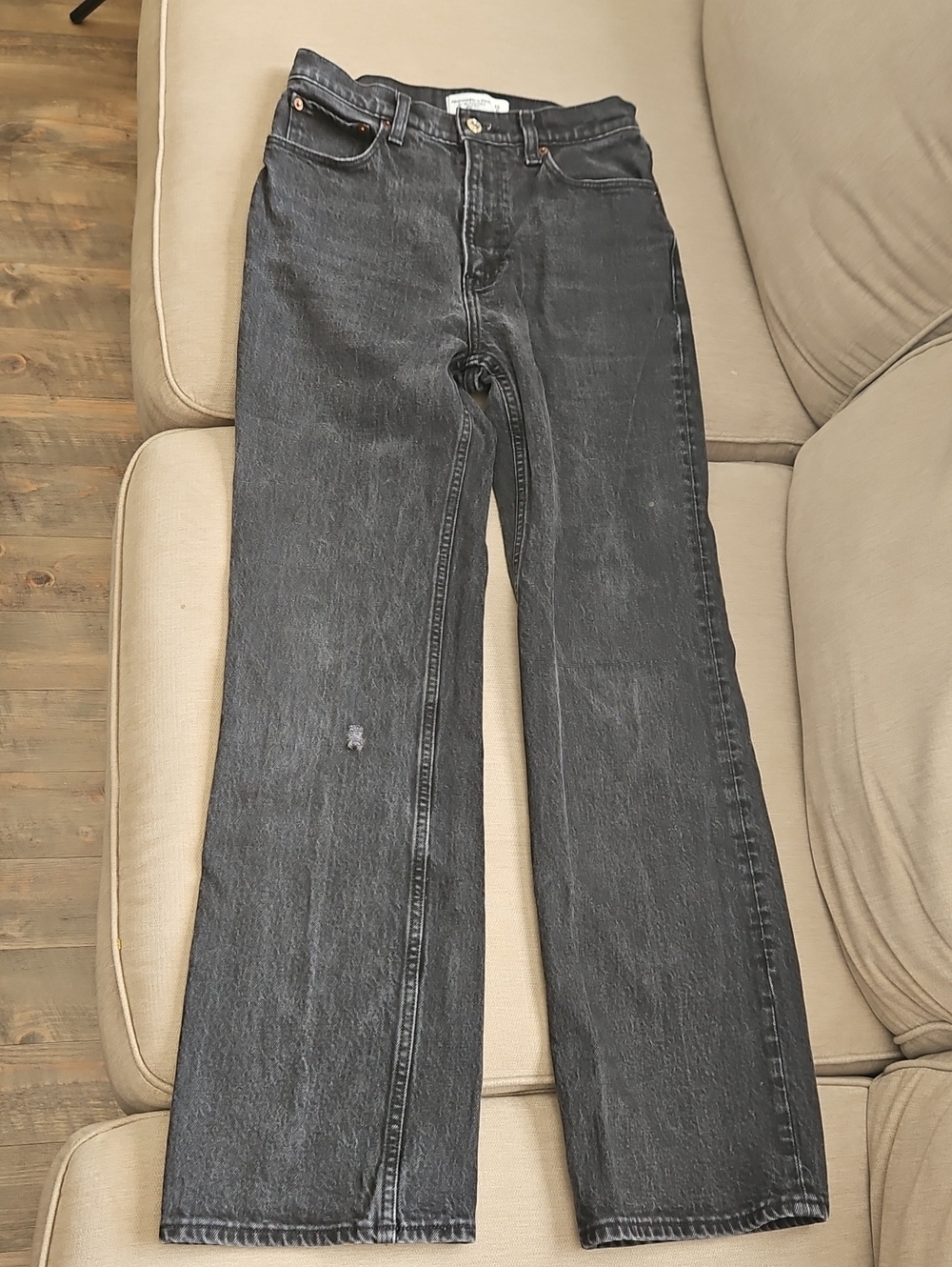 Abercrombie & Fitch Black Wide-Leg Jeans 90s Relaxed High Rise